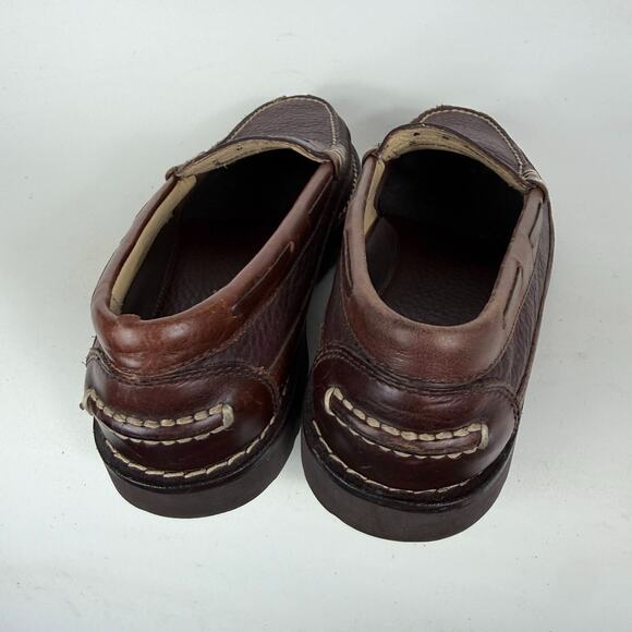 L.L.Bean Allagash Bison Handsewn Penny Loafers Men\'s 8 Brown Leather Comfort